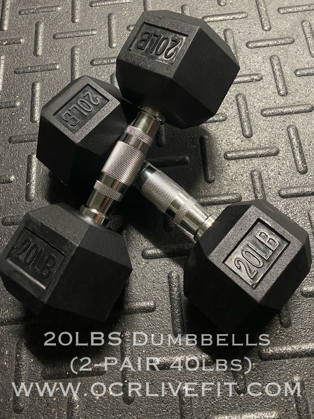 20 LB Rubber Hex Dumbbell (NEW)